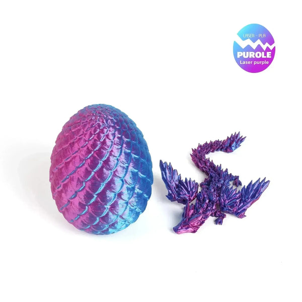 3D Printed Gradient Flying Dragon With Egg - Bear Hugs