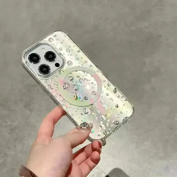 3D Realistic Raindrops Phone Case (For iPhones) - Bear Hugs