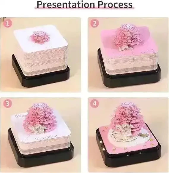 3D Rip Away Beautiful Tree Memo Calendar - Bear Hugs