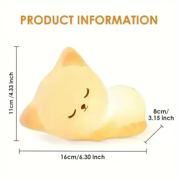 3D Silicon Cute Cat Night Lamp - Bear Hugs