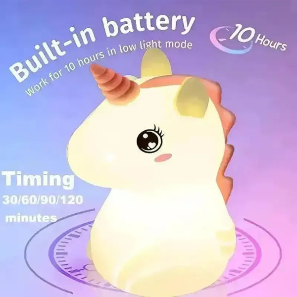 3D Silicon Unicorn Night Lamp - Bear Hugs
