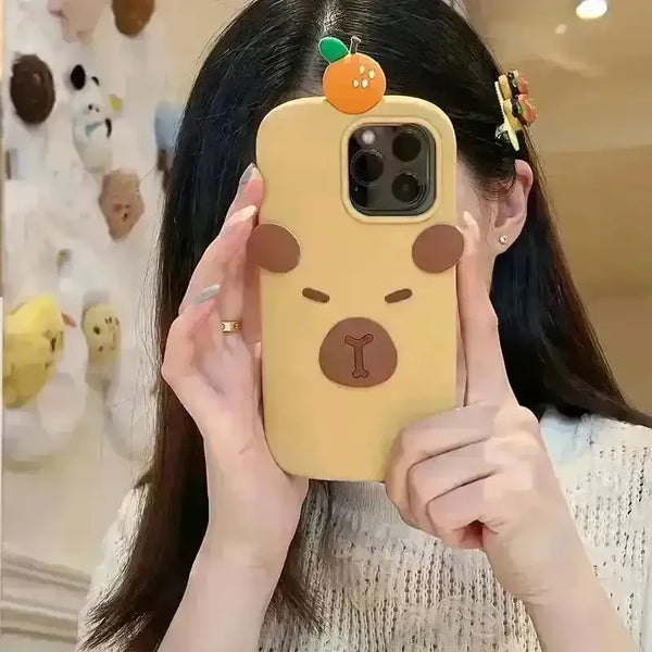 3D Sleepy Bear Phone Case (For iPhones) - Bear Hugs