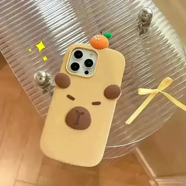 3D Sleepy Bear Phone Case (For iPhones) - Bear Hugs