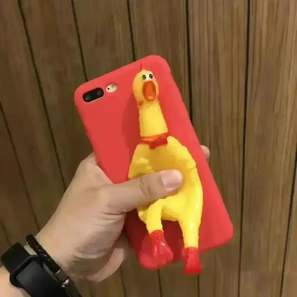3D Squeaky Chicken Phone Case (For iPhones) - Bear Hugs