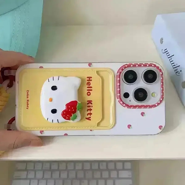 3D Strawberry Hello Kitty Phone Case (For iPhones) - Bear Hugs