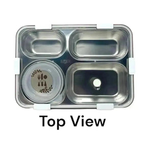 4 Compartment Insulated Steel Lunch Box (900 ml) - Bear Hugs