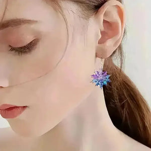 Acrylic Snowflake Dangle Earrings - Bear Hugs