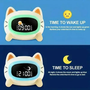 Adorable Cat Sleep Trainer Alarm Clock - Bear Hugs
