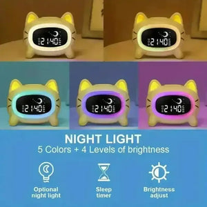 Adorable Cat Sleep Trainer Alarm Clock - Bear Hugs