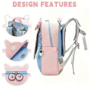 Adorable Cat Themed School College Backpack - Bear Hugs