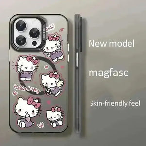 Adorable Hello Kitty Magnetic Phone Case (For iPhones) - Bear Hugs