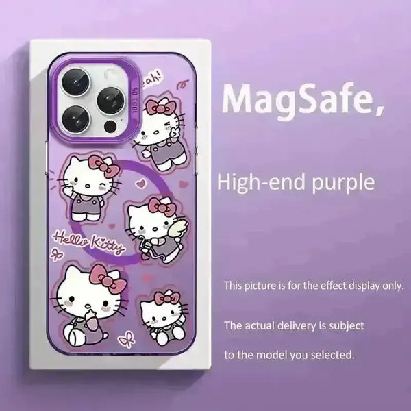 Adorable Hello Kitty Magnetic Phone Case (For iPhones) - Bear Hugs