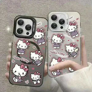 Adorable Hello Kitty Magnetic Phone Case (For iPhones) - Bear Hugs