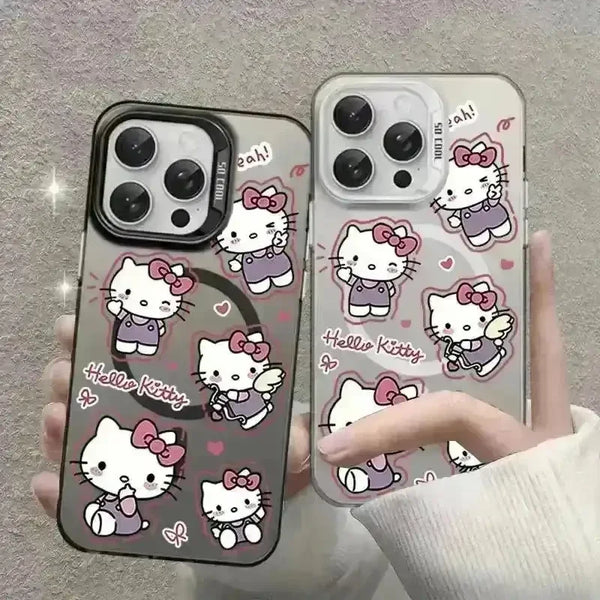 Adorable Hello Kitty Magnetic Phone Case (For iPhones) - Bear Hugs