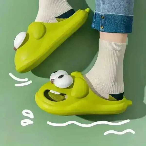 Adorable Kissing Cartoon Fashion Slides - Bear Hugs
