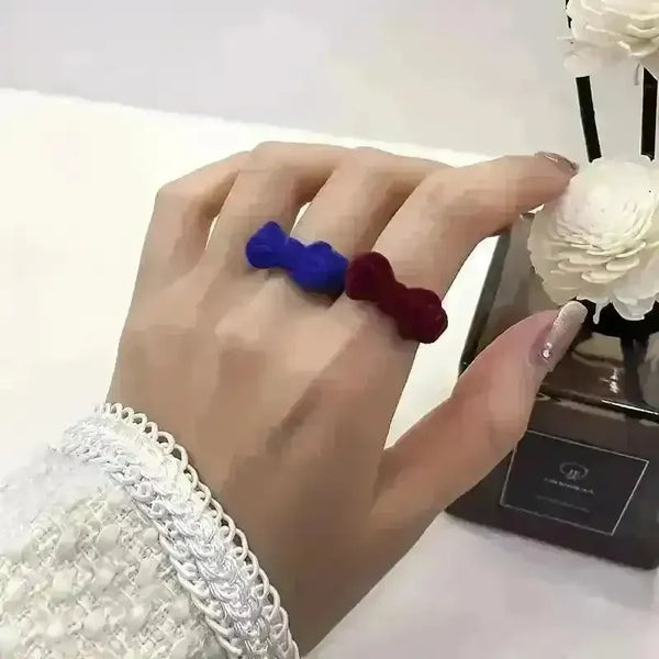 Adorable Velvet Bow Ring - Bear Hugs