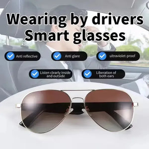 AeroSound Smart Aviator Bluetooth Sunglasses - Bear Hugs