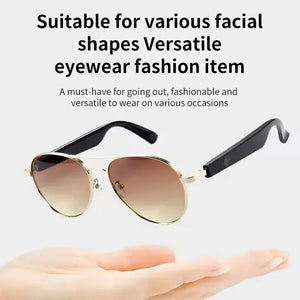 AeroSound Smart Aviator Bluetooth Sunglasses - Bear Hugs
