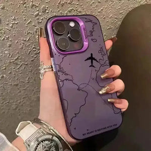 Airplane Route Design Phone Case (For iPhones) - Bear Hugs