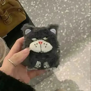 Angry Cat Plush AirPods Case - Bear Hugs