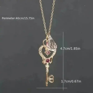 Anime Moon Heart Key Earrings - Bear Hugs