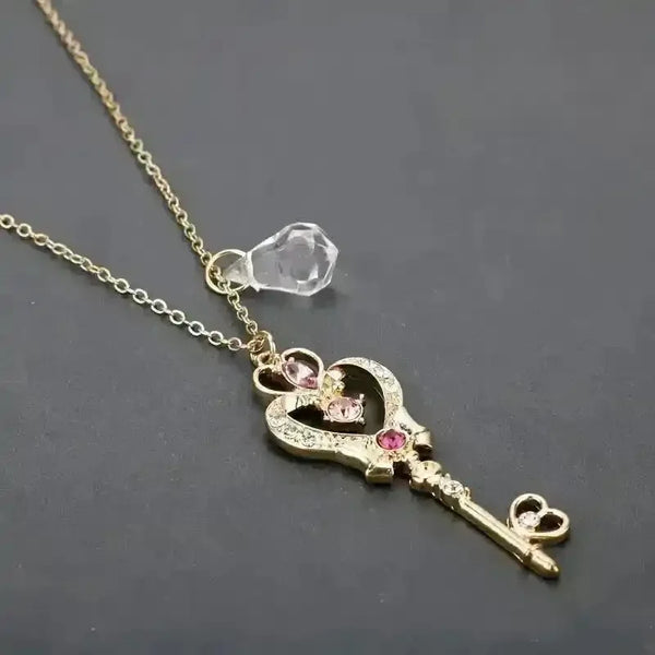 Anime Moon Heart Key Earrings - Bear Hugs