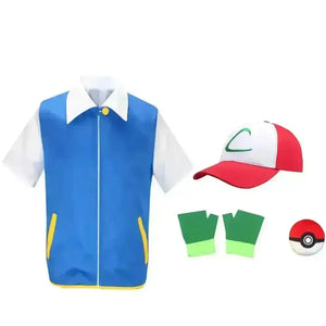 Anime Pokemon Ash Ketchum Cosplay Costume - Bear Hugs