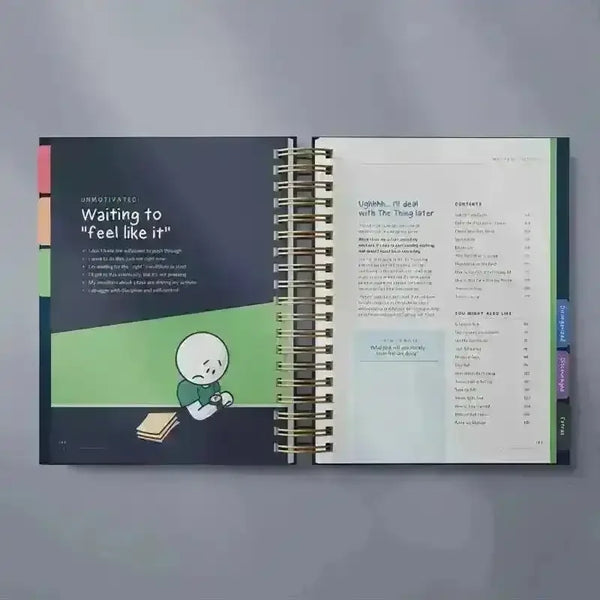 Anti-Procrastination Planner Notebook - Bear Hugs