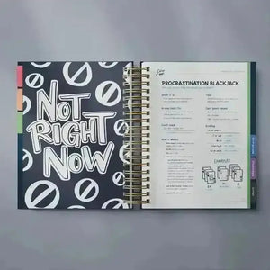Anti-Procrastination Planner Notebook - Bear Hugs