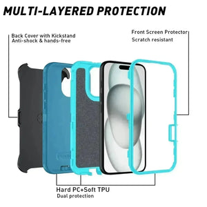 Armor Shockproof Defender Phone Case (For iPhones) - Bear Hugs