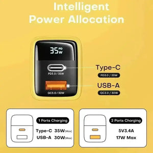 Asometech LED 35W GaN Charger - Bear Hugs