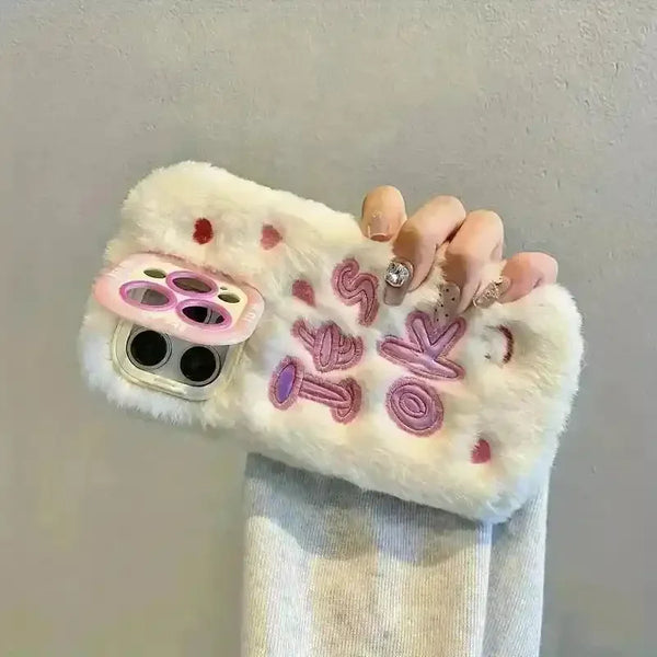 Autumn Heart Plush Phone Case (For iPhones) - Bear Hugs