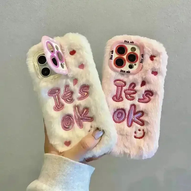 Autumn Heart Plush Phone Case (For iPhones) - Bear Hugs