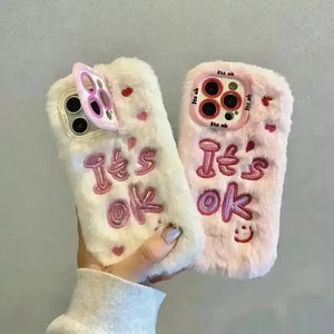 Autumn Heart Plush Phone Case (For iPhones) - Bear Hugs