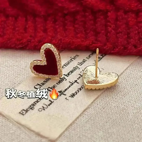 Autumn Heart Shaped Earrings - Bear Hugs