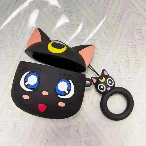 B&W Cat Case (For Airpods) - Bear Hugs