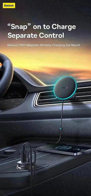 Baseus 40W Magnetic Car Wireless Charger Phone Stand - Bear Hugs