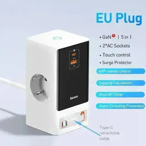 Baseus 65W GaN Fast Charger Desktop Power Strip - Bear Hugs