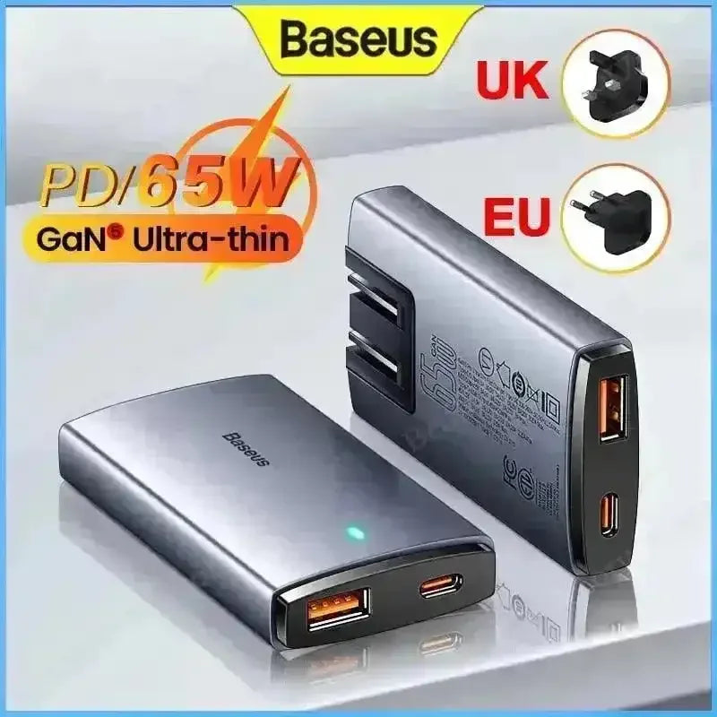 Baseus Razor Slim 65W GaN5 Quick Charger - Bear Hugs