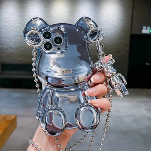 Bear Force Electroplating Chain Case (For iPhones) - Bear Hugs