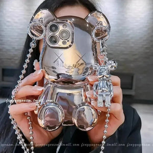 Bear Force Electroplating Chain Case (For iPhones) - Bear Hugs