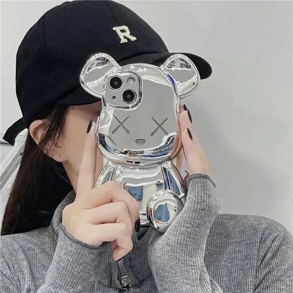Bear Force Electroplating Chain Case (For iPhones) - Bear Hugs