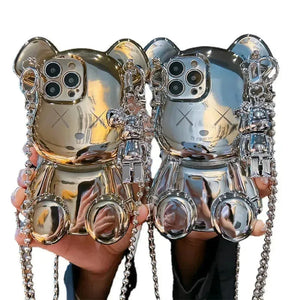 Bear Force Electroplating Chain Case (For iPhones) - Bear Hugs