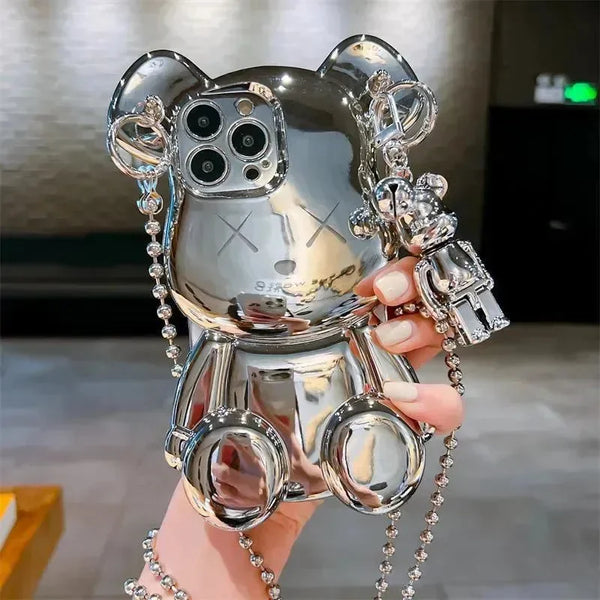Bear Force Electroplating Chain Case (For iPhones) - Bear Hugs