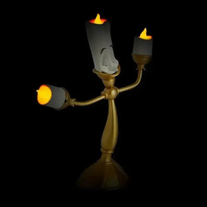 Beauty And The Beast Cogsworth Clock & Lumiere Candle Figurines - Bear Hugs