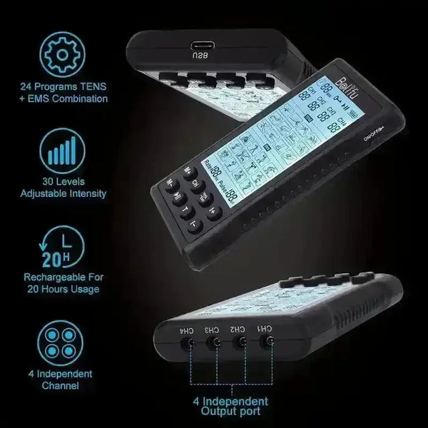 Belifu 4-Channel TENS EMS Unit - Bear Hugs