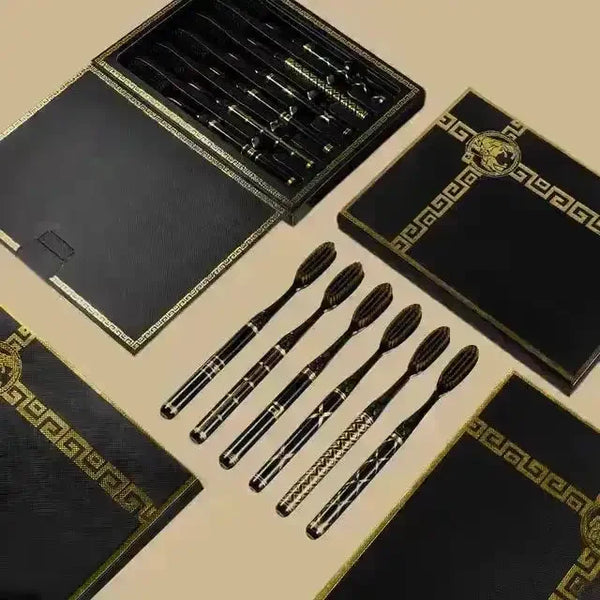 Black and Gold Luxury Toothbrush Set - Bear Hugs