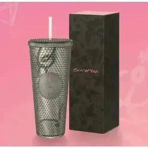 Black-Pink Starbucks Straw Cup (800 ml) - Bear Hugs
