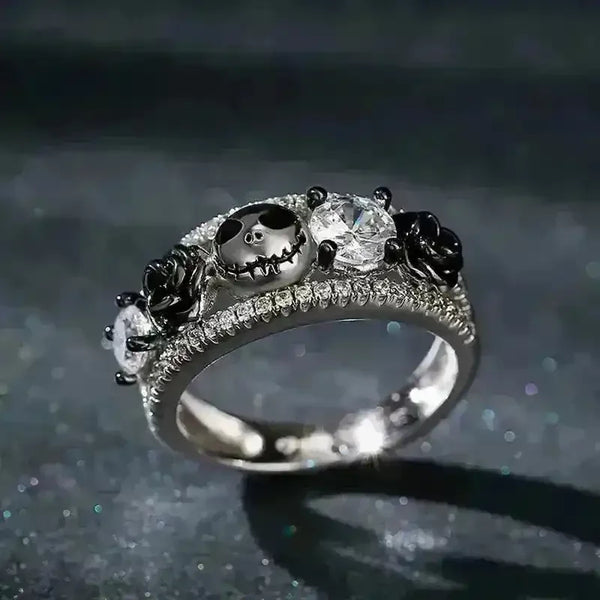 Black Rose Skull Jack Ring - Bear Hugs