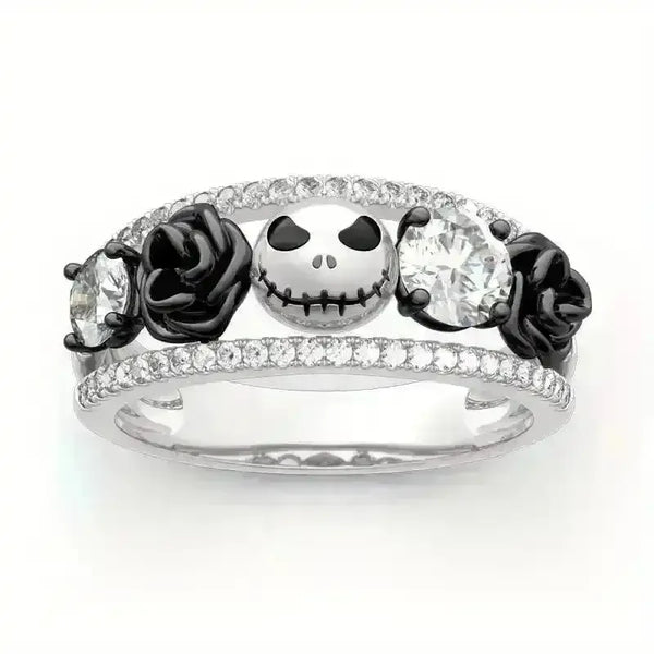 Black Rose Skull Jack Ring - Bear Hugs